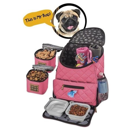 OVERLAND DOG GEAR Overland Dog Gear ODG81 Weekender Travel Backpack for Dog; Pink ODG81